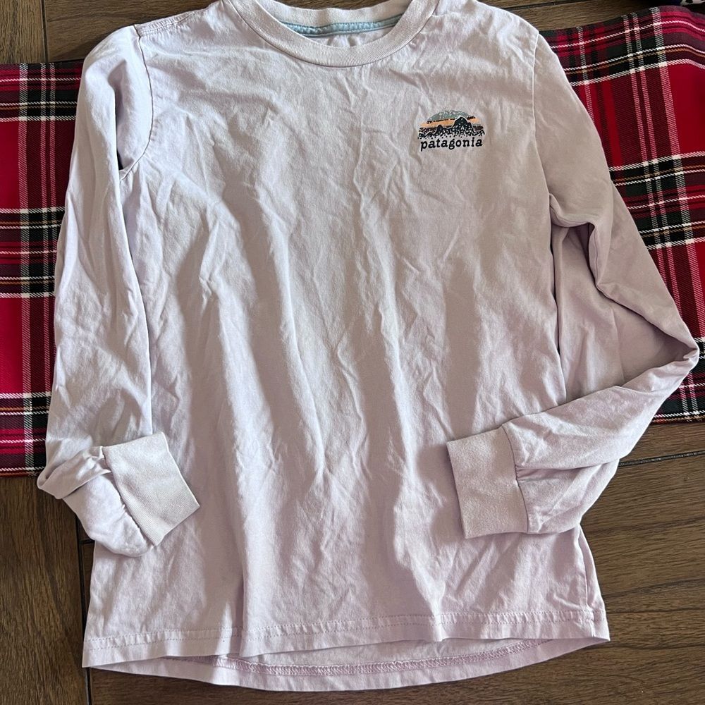 Patagonia Kids Long Sleeve Tee - Soft Pink